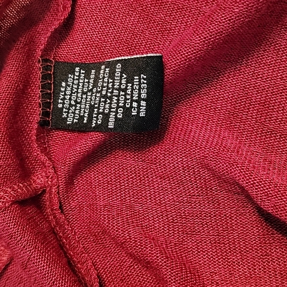 Sanctuary Red Front Twist Knot Top Shirt Women's Plus Size 3X NWT - Picture 4 of 5